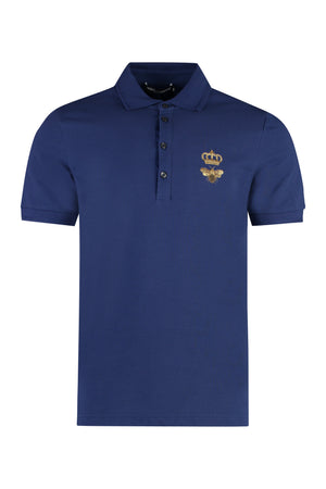 Cotton piqué polo shirt-0